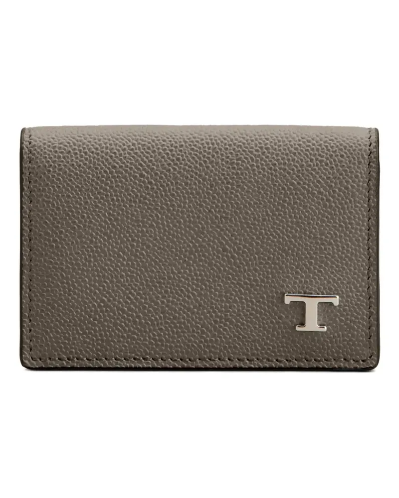 TOD'S Kartenetui mit Logo-Schild - Grau Grau