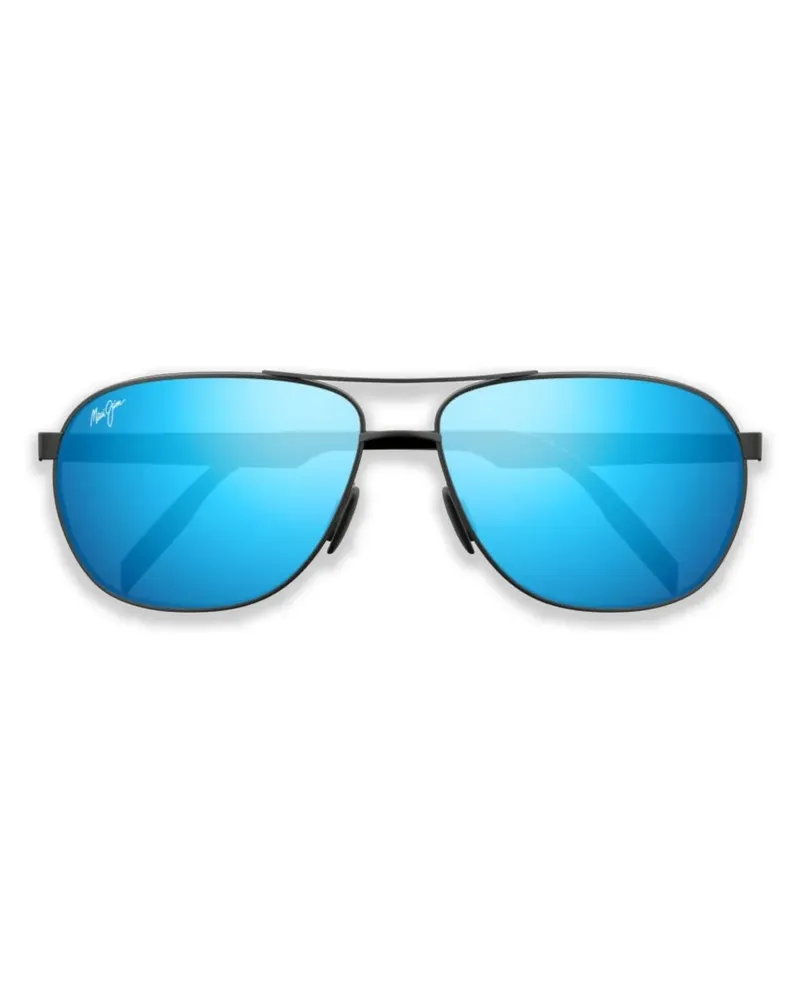 Maui Jim Sonnenbrille mit verspiegelten Gläsern - Schwarz Schwarz