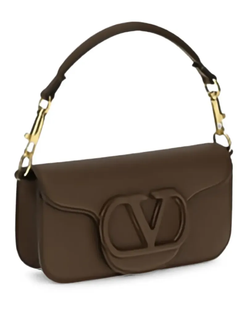 Valentino Garavani mini Locò leather tote bag - Braun Braun