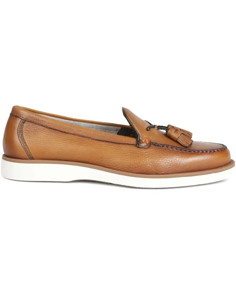 Santoni Loafer mit Quasten - Braun Braun