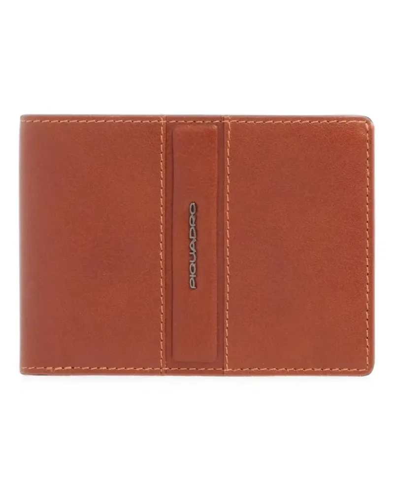 Piquadro logo-plaque wallet - Braun Braun
