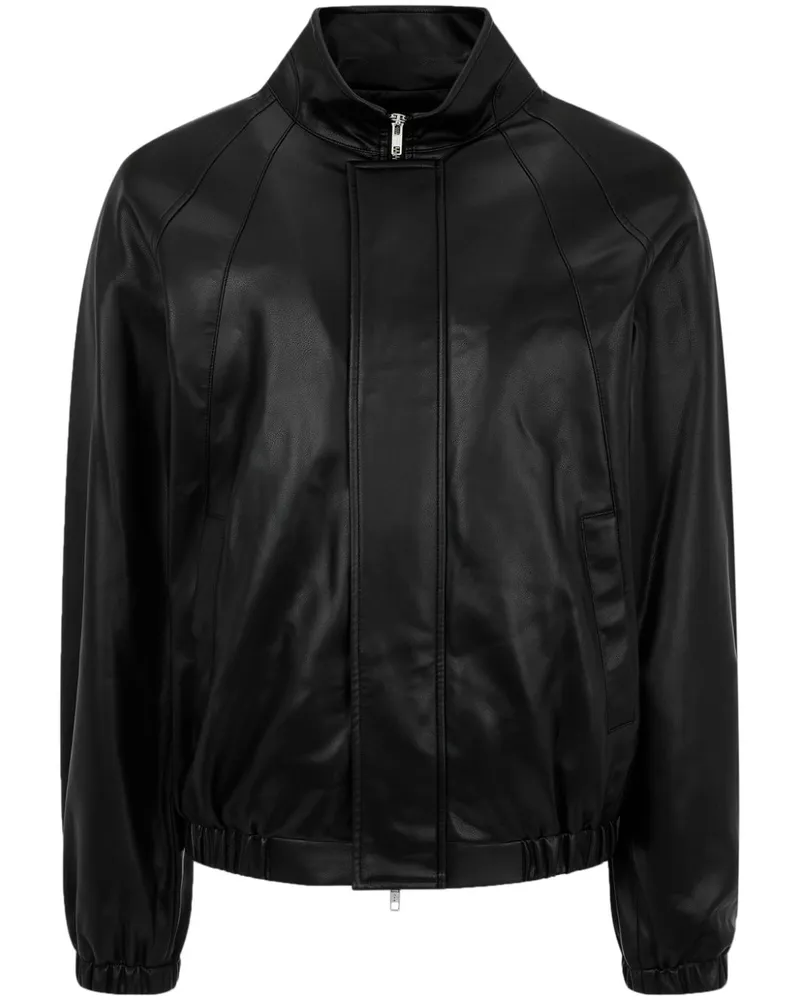 STUDIO TOMBOY Bomberjacke mit Kontrasteinsätzen - Schwarz Schwarz