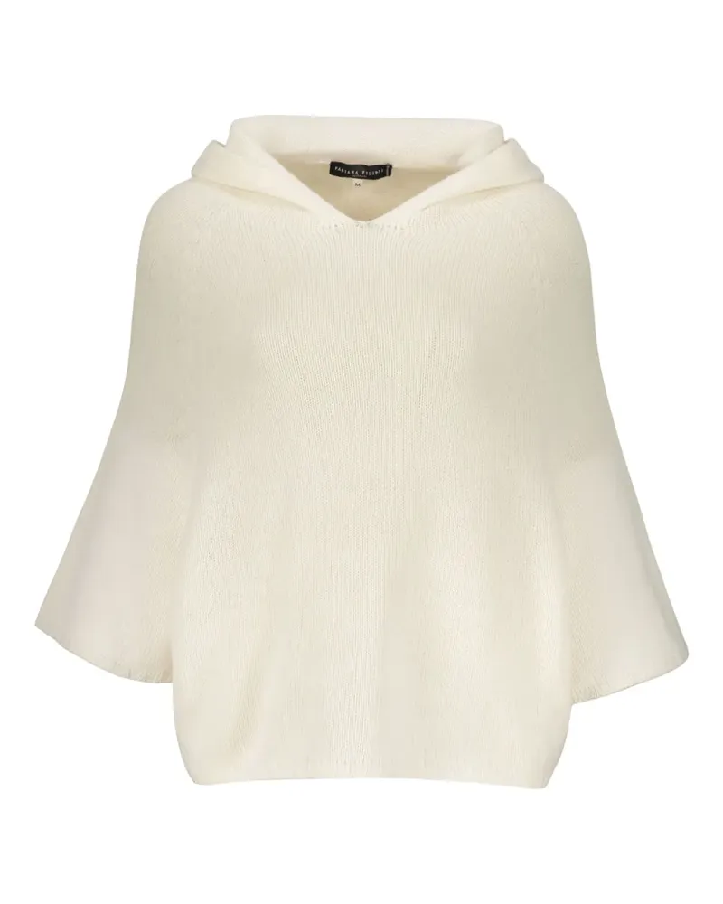 Fabiana Filippi Fein gestrickter Hoodie - Weiß Weiß