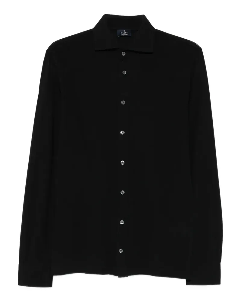 BARBA long-sleeve shirt - Schwarz Schwarz