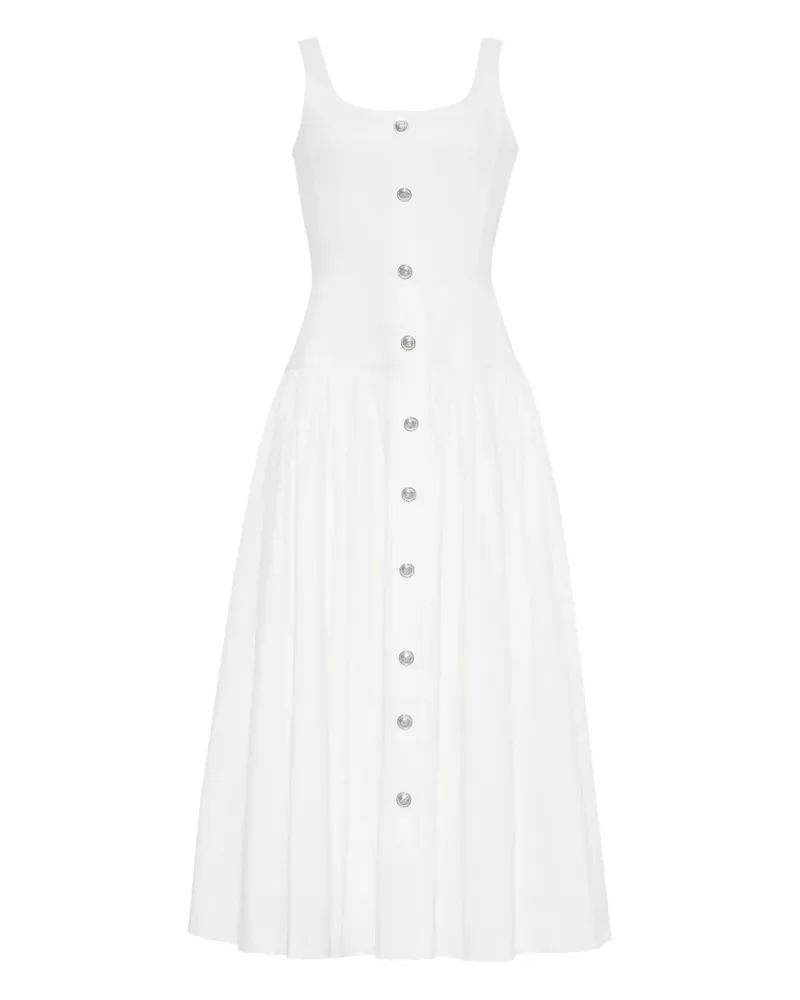 Adam Lippes Cassie Midikleid - Weiß Weiß