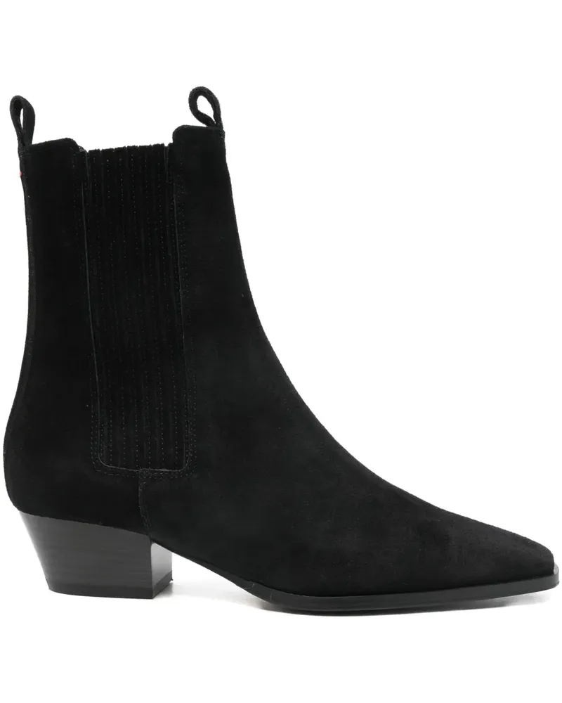 aeyde 40mm Agata suede boots - Schwarz Schwarz