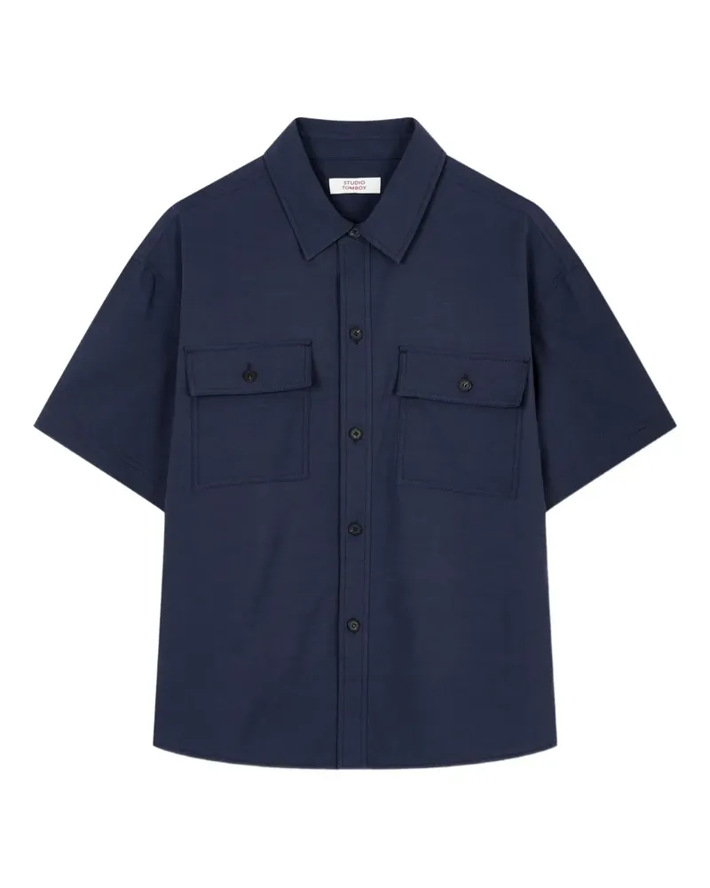 STUDIO TOMBOY Yoke Hemd - Blau Blau