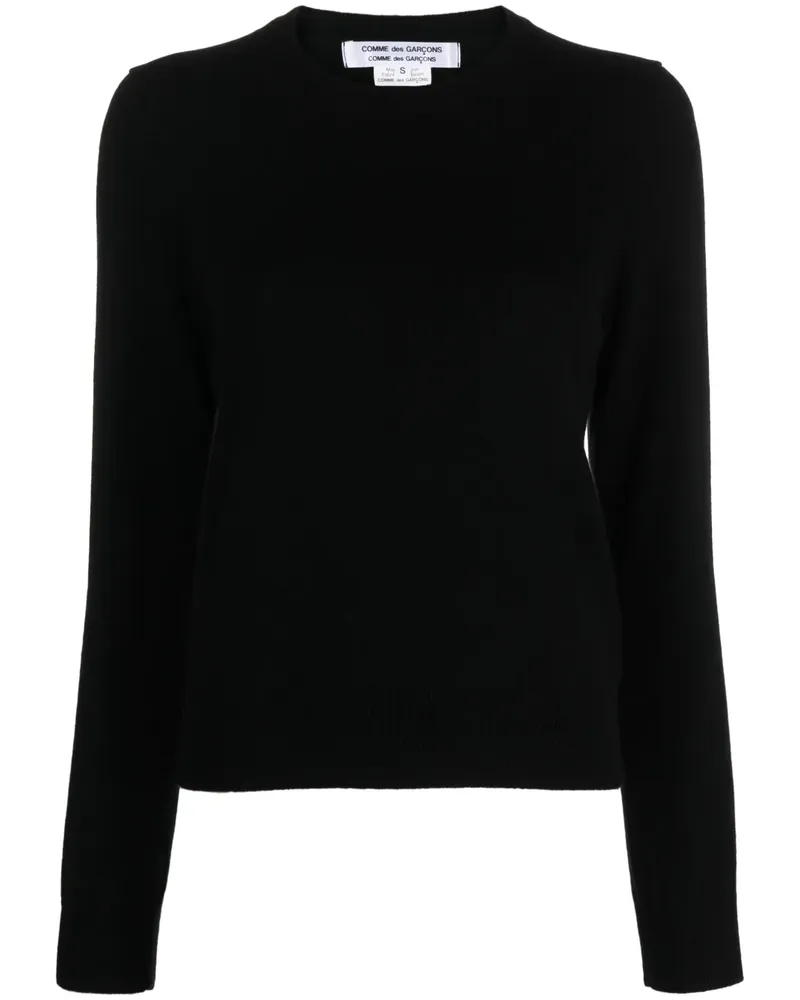 Comme des Garçons Kaschmirpullover mit Rundhalsausschnitt - Schwarz Schwarz
