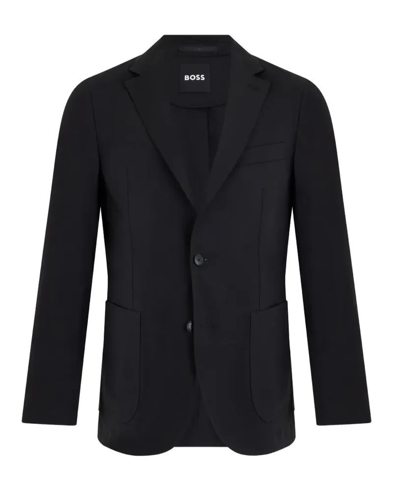 HUGO BOSS single-breasted patch-pocket blazer - Schwarz Schwarz