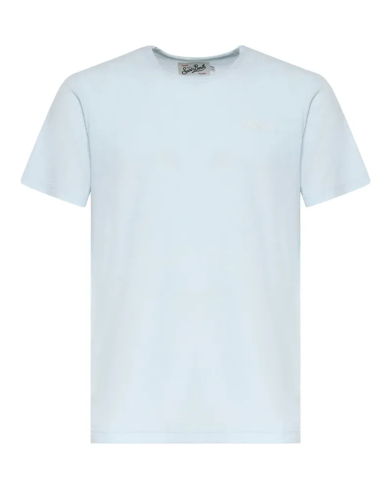 MC2 Saint Barth Gary T-Shirt mit Logo-Stickerei - Blau Blau