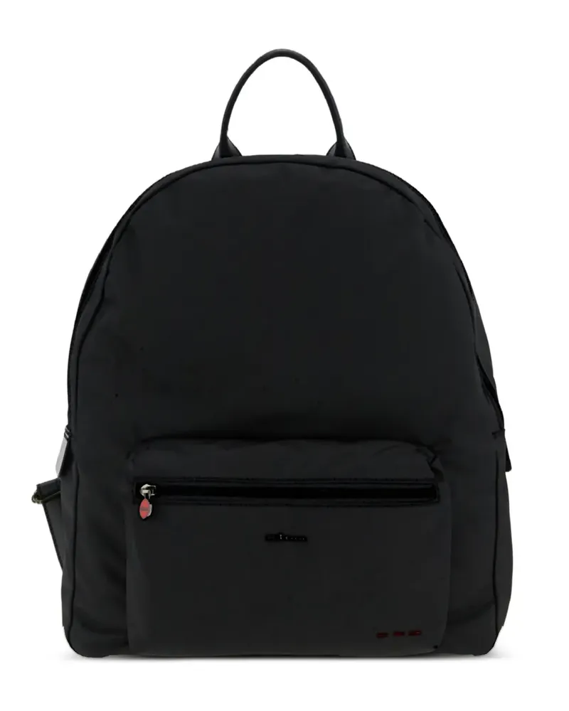 Kiton zip front-pocket backpack - Schwarz Schwarz