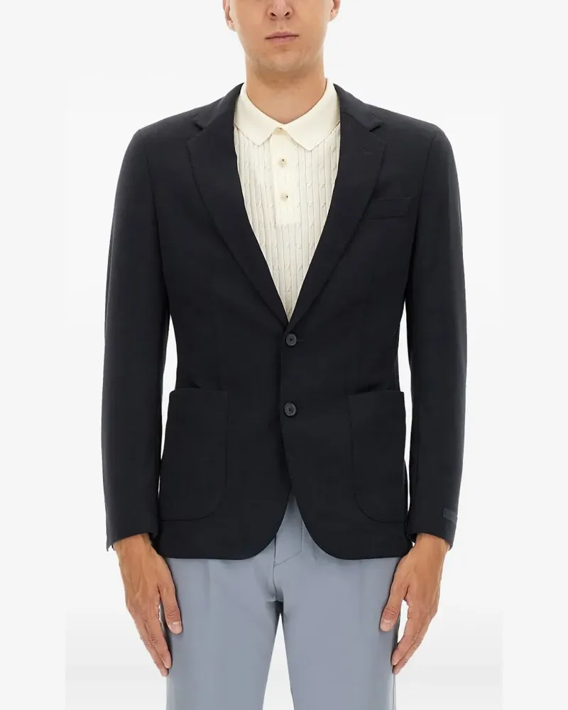 HUGO BOSS notched-lapel button jacket - Blau Blau