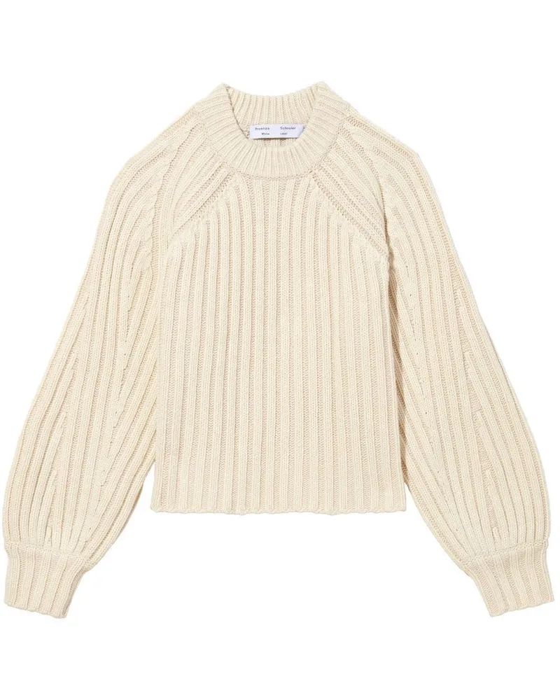 Proenza Schouler Cropped-Pullover mit rundem Ausschnitt Nude