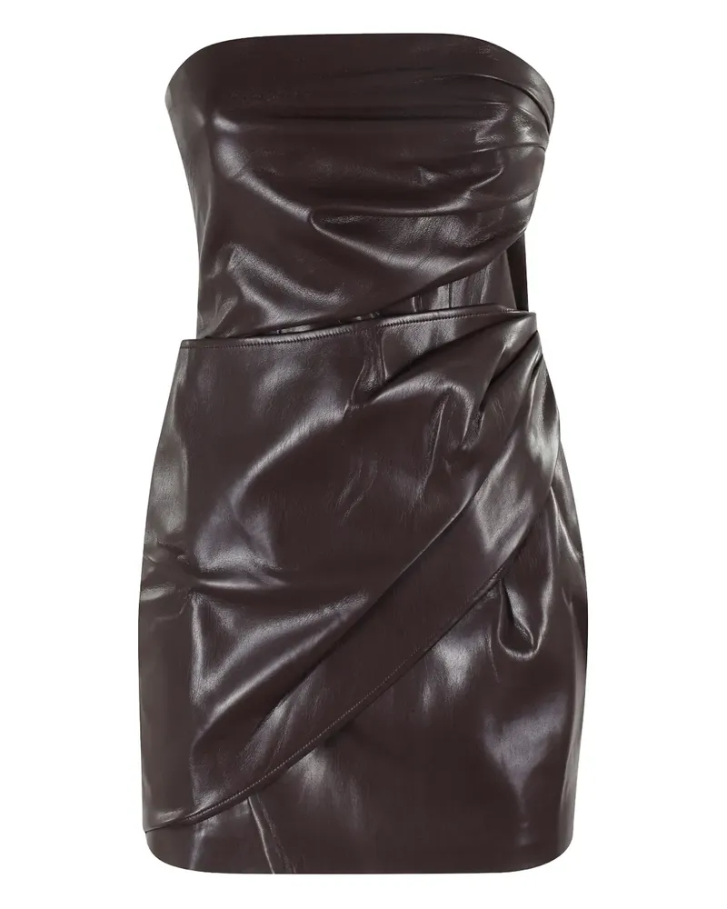 ANDAMANE Drapiertes Minikleid - Braun Braun