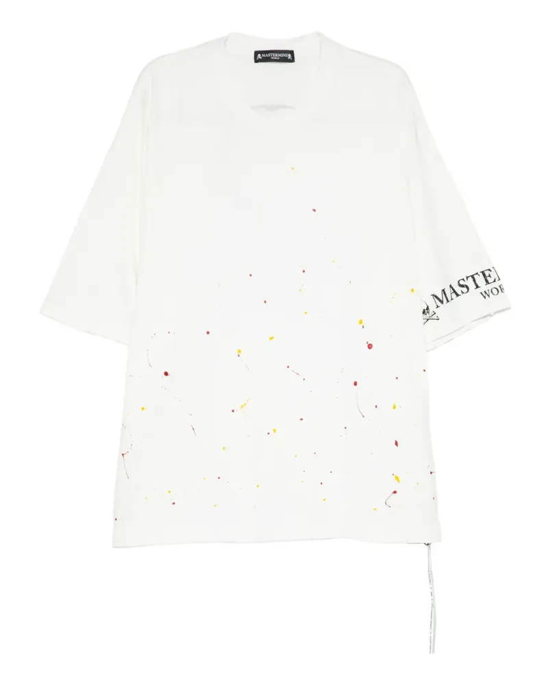Mastermind World T-Shirt mit Farbklecks-Print - Weiß Weiß