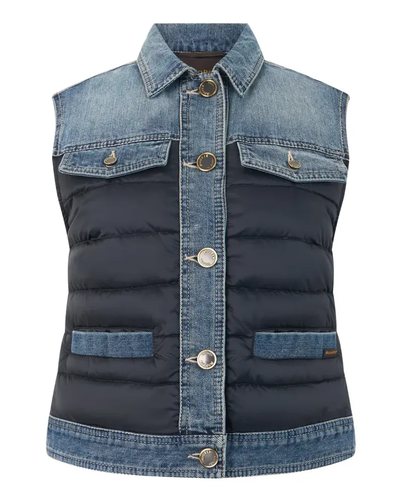 MOORER quilted panelled gilet - Blau Blau