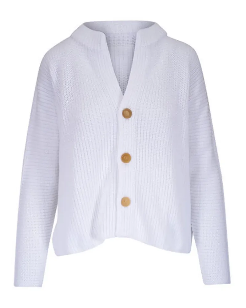 Frank & Eileen button placket cardigan - Weiß Weiß
