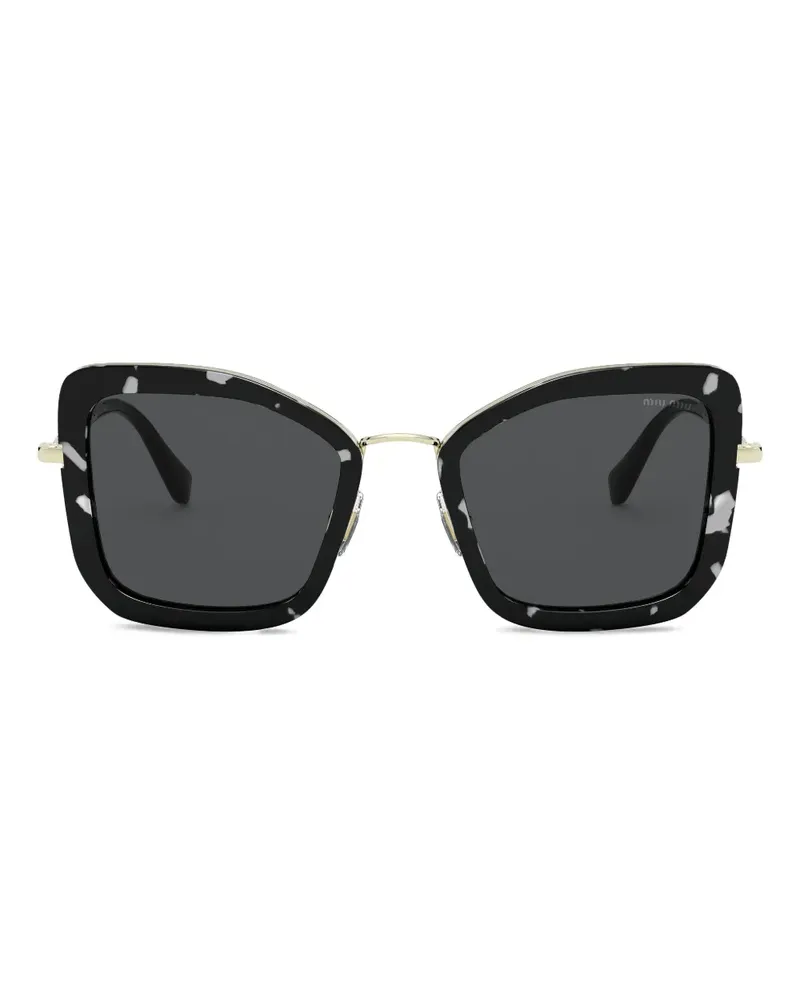 Miu Miu Sonnenbrille mit Cat-Eye-Gestell - Schwarz Schwarz