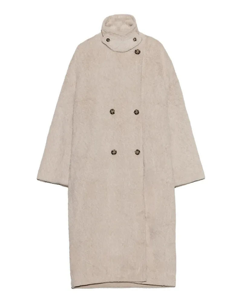 BIMBA Y LOLA Midimantel mit Pelz - Nude Nude