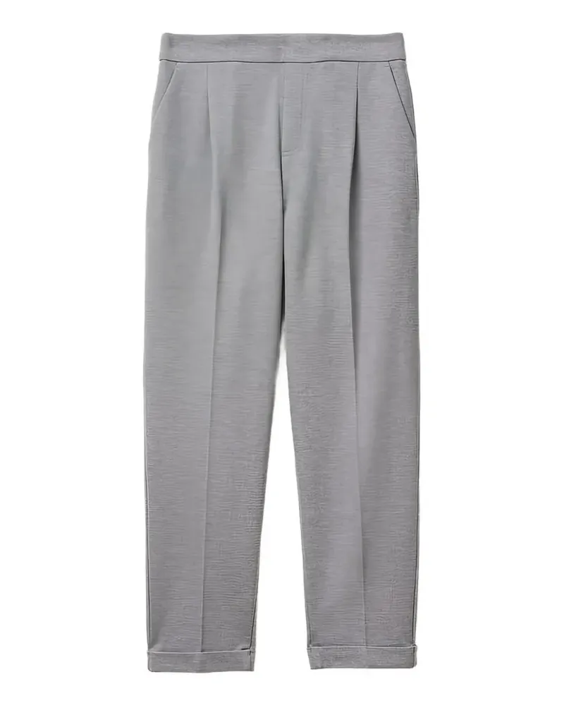 Benetton Cropped-Hose mit Falten - Grau Grau