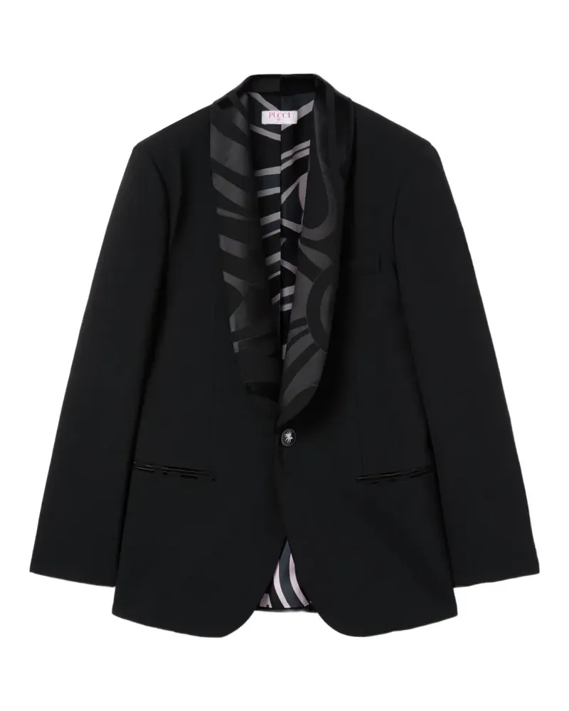 Emilio Pucci Einreihiges Sakko - Schwarz Schwarz