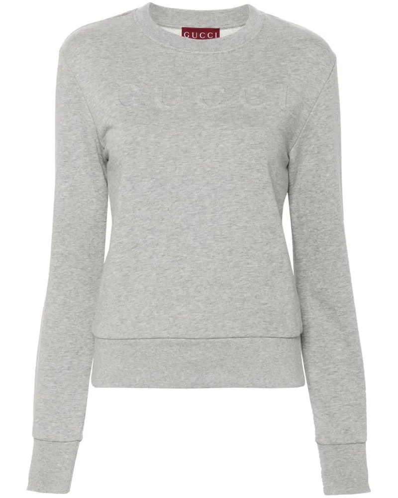 Gucci Sweatshirt mit Logo-Prägung - Grau Grau