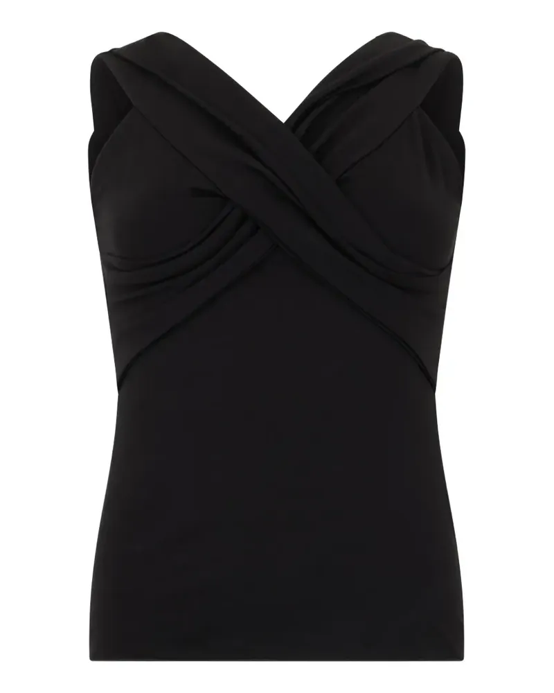 Emporio Armani draped strapless top - Schwarz Schwarz