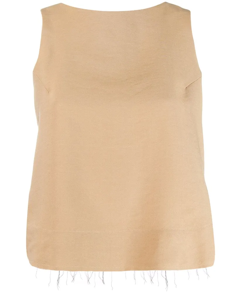 Song For The Mute Top im Distressed-Look - Nude Nude
