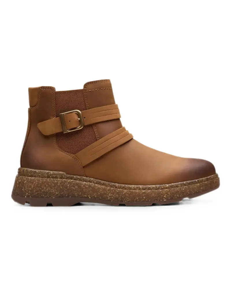 Clarks Noralyn buckle-detail leather ankle boots - Braun Braun
