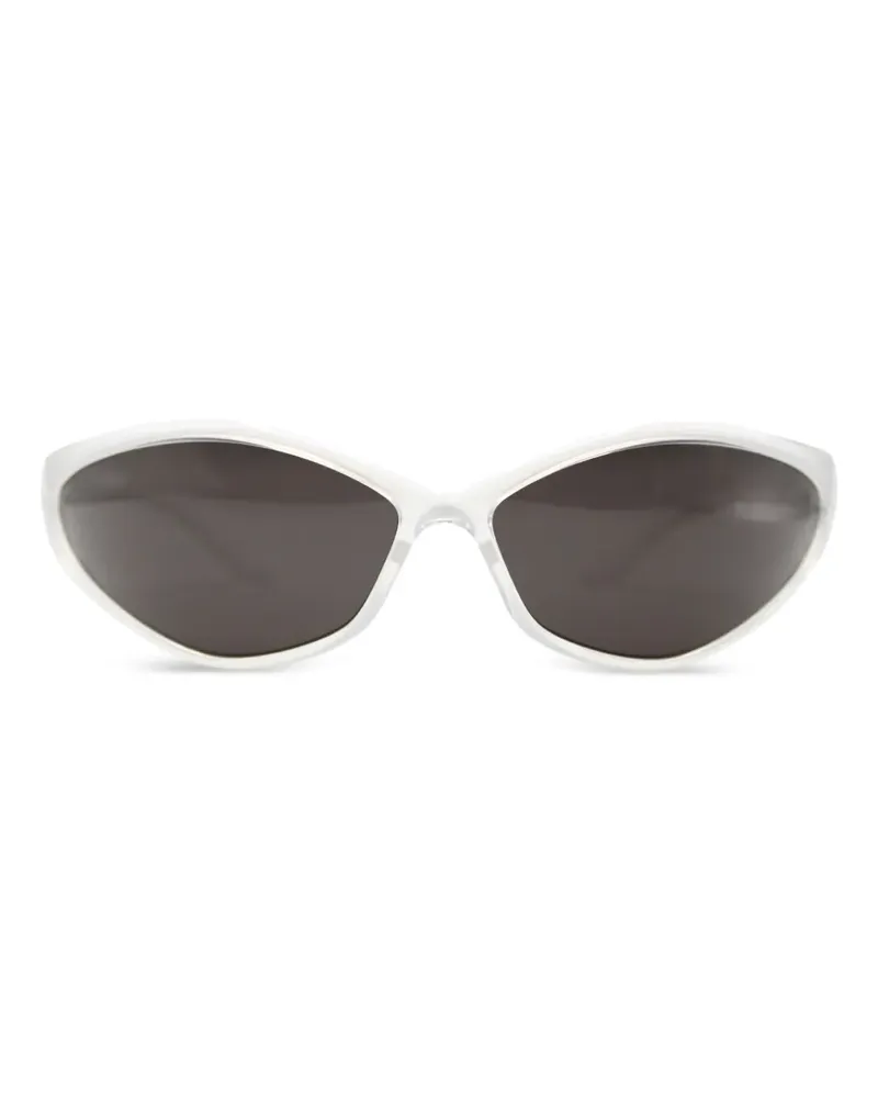 Balenciaga 90s Sonnenbrille mit ovalem Gestell - Weiß Weiß