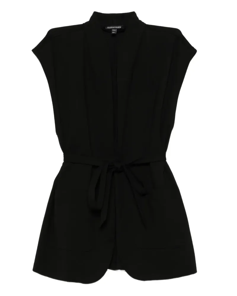 Eileen Fisher Flex Ponte Weste - Schwarz Schwarz