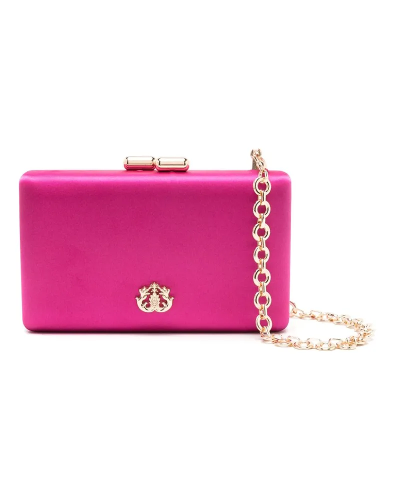 ISLA Eva Clutch mit Logo-Schild - Rosa Rosa
