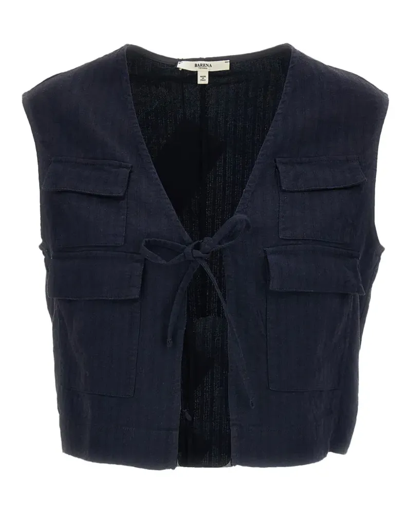 BARENA patch pocket top - Blau Blau