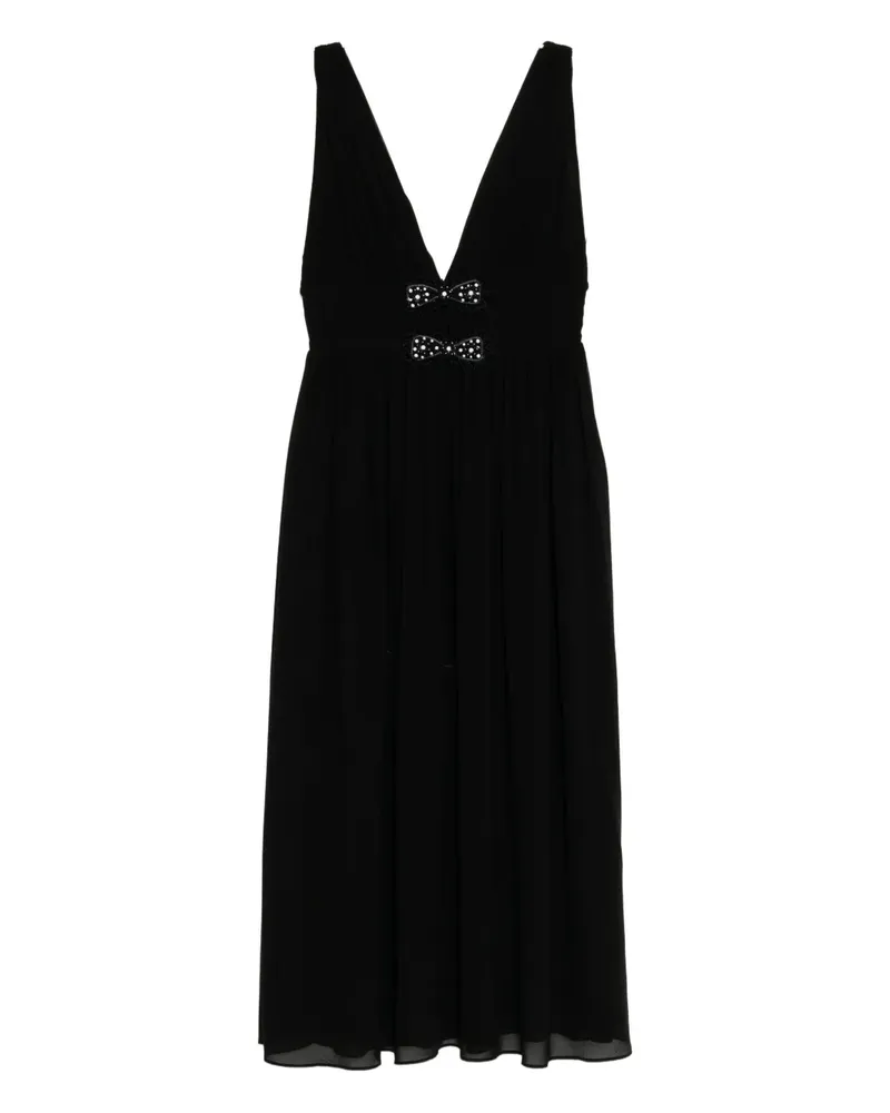 Cynthia Rowley Amelie Midikleid - Schwarz Schwarz