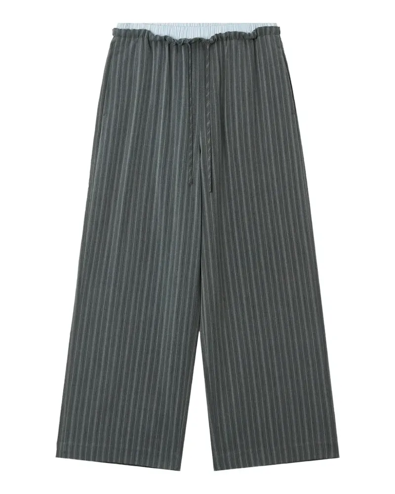 b+ab Wide-Leg-Hose mit Nadelstreifen - Grau Grau