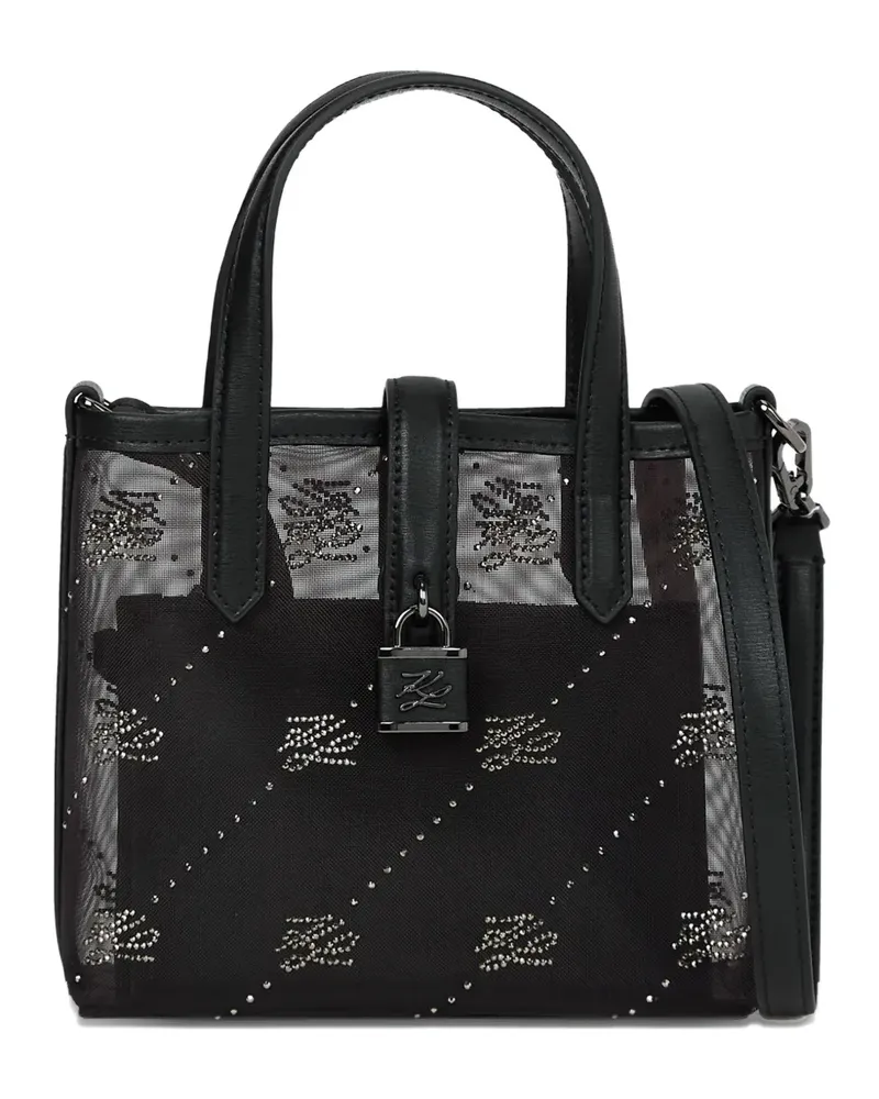 Karl Lagerfeld Tote Bag mit Logo-Applikation - Schwarz Schwarz