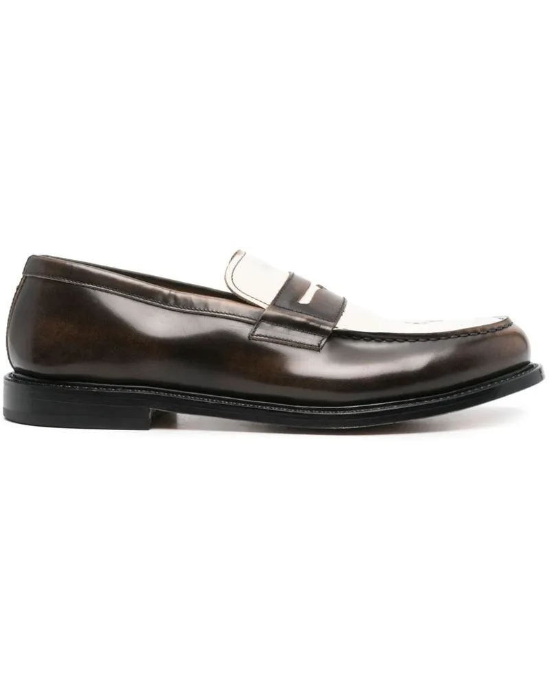 Premiata Zweifarbige Loafer Braun