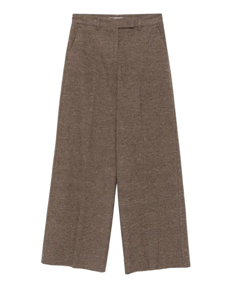 Marc O'Polo check-patterned tailored trousers - Braun Braun