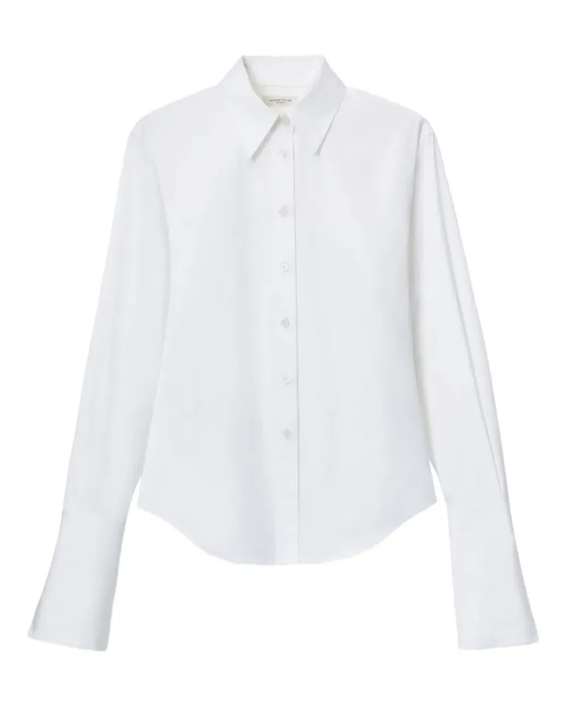 Lafayette148 Curved Hemd mit weiten Bündchen - Weiß Weiß