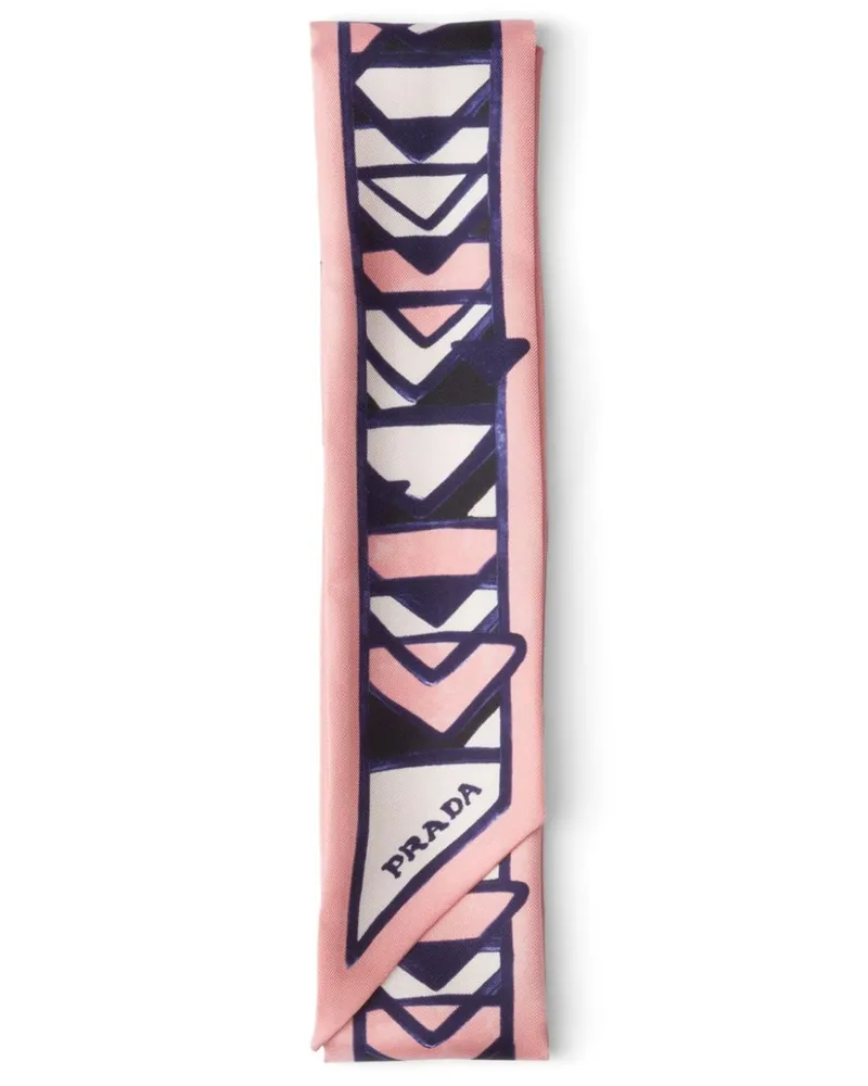 Prada Schal aus Seide - Rosa Rosa