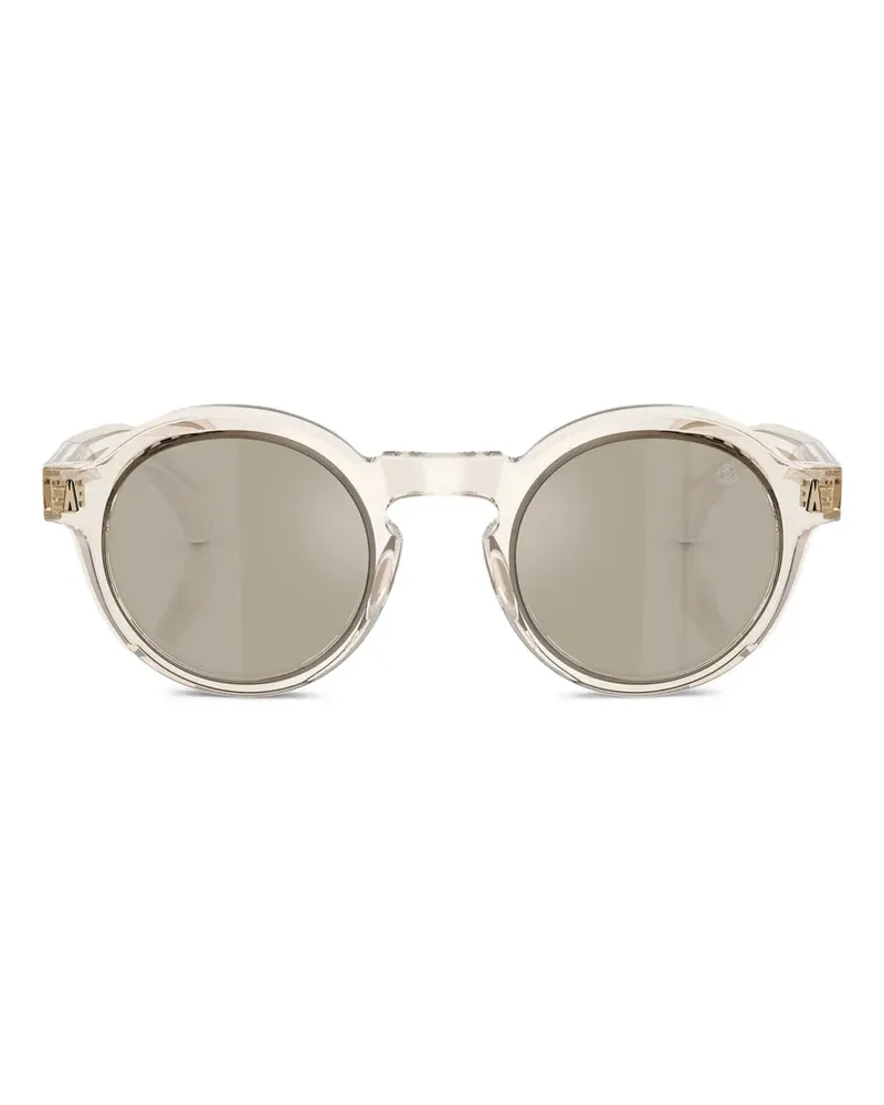 Moncler Aurone Sonnenbrille mit rundem Gestell - Nude Nude