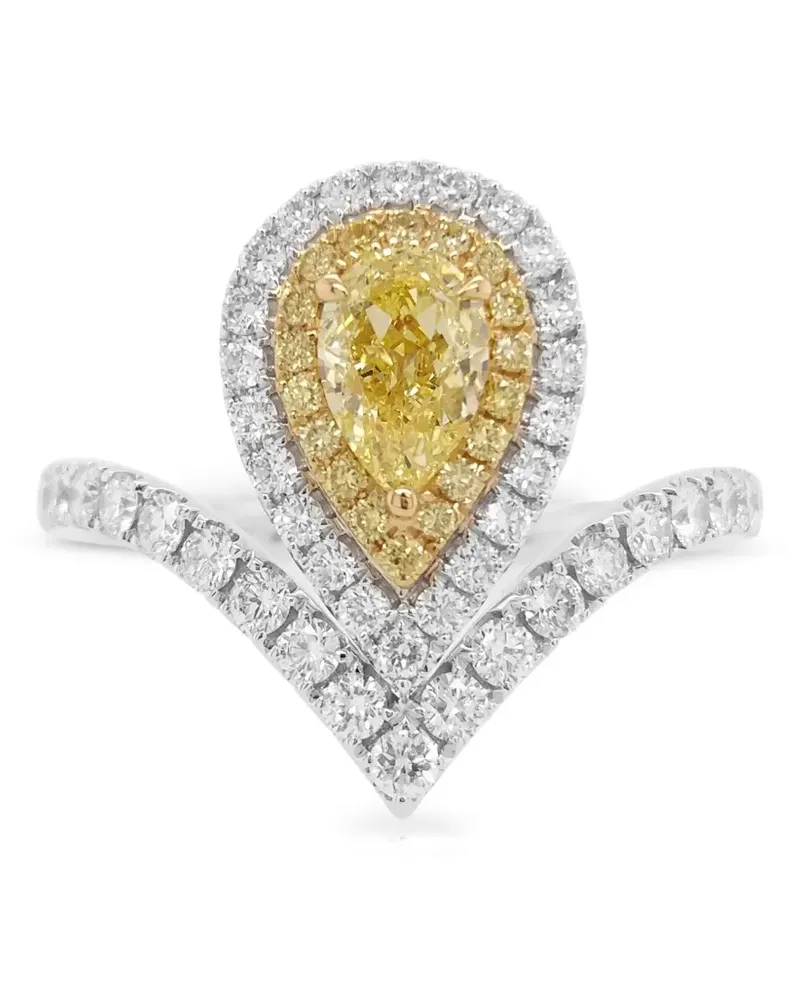 HYT Jewelry Pear Ring mit Diamanten - Silber Silber