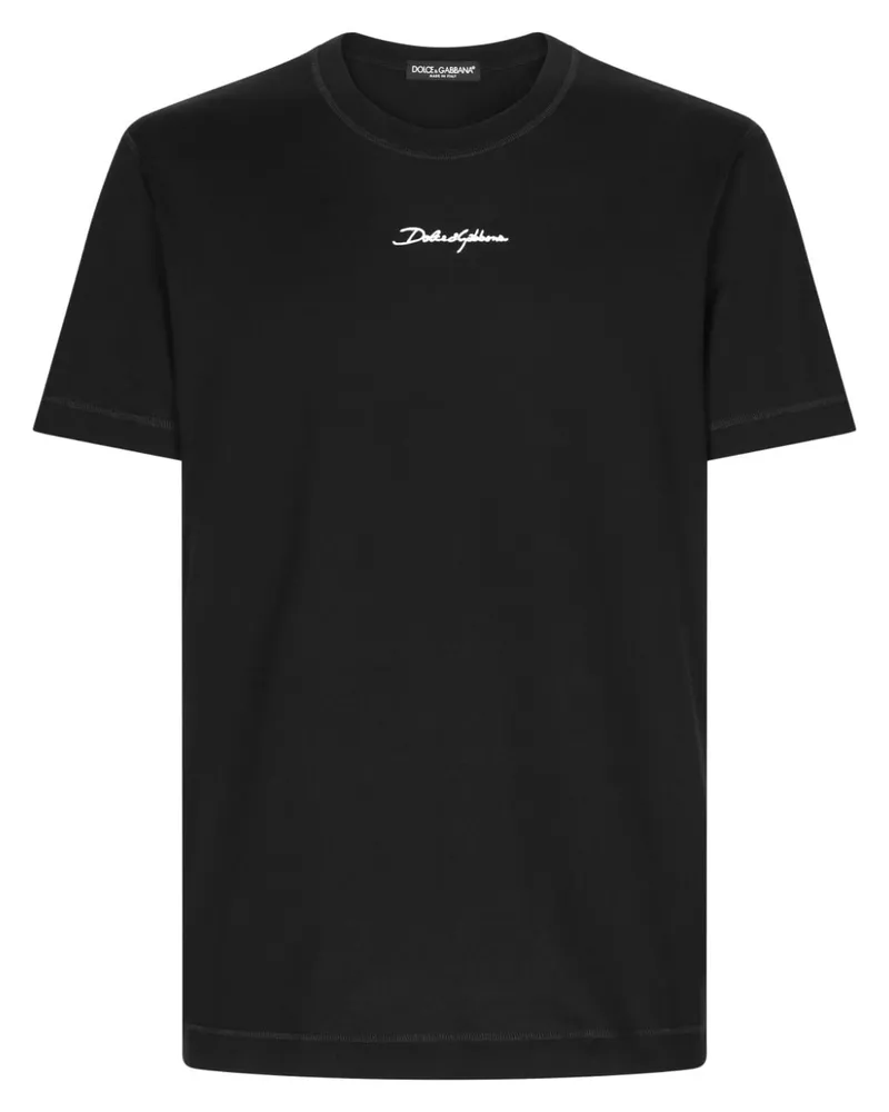 Dolce & Gabbana T-Shirt mit Logo-Print - Schwarz Schwarz
