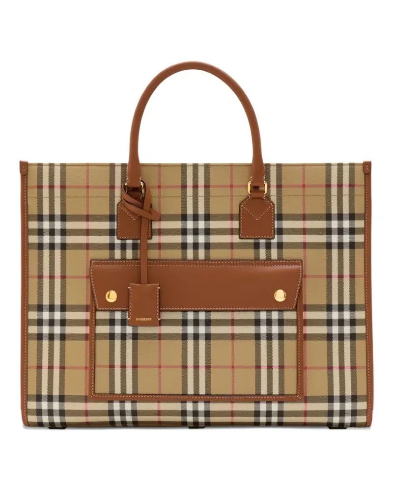 Burberry Mittelgroße Freya Handtasche - Braun Braun