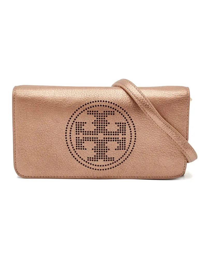 Tory Burch 2023 Schultertasche im Metallic-Look - Braun Braun