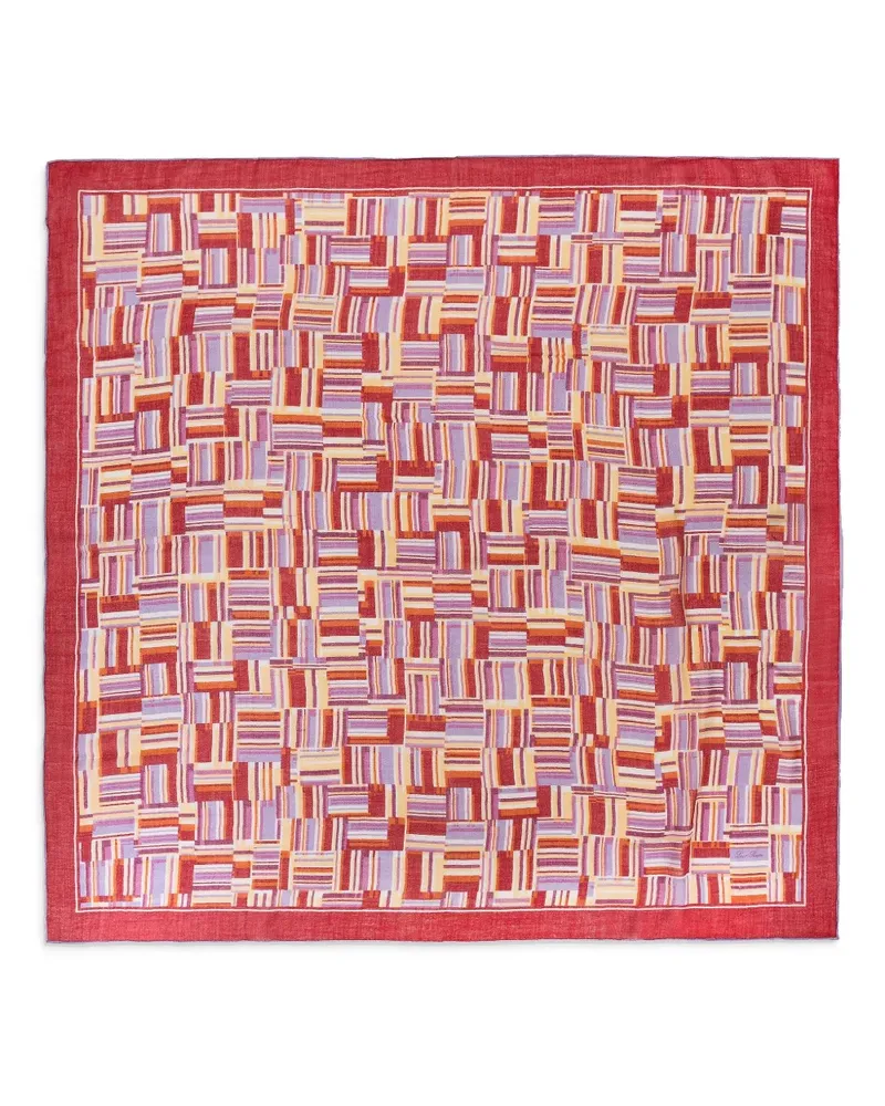 Loro Piana Schal mit Quadrat-Print - Rot Rot