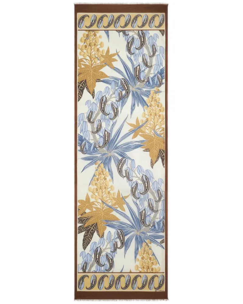 Etro Schal mit Blumen-Print - Braun Braun