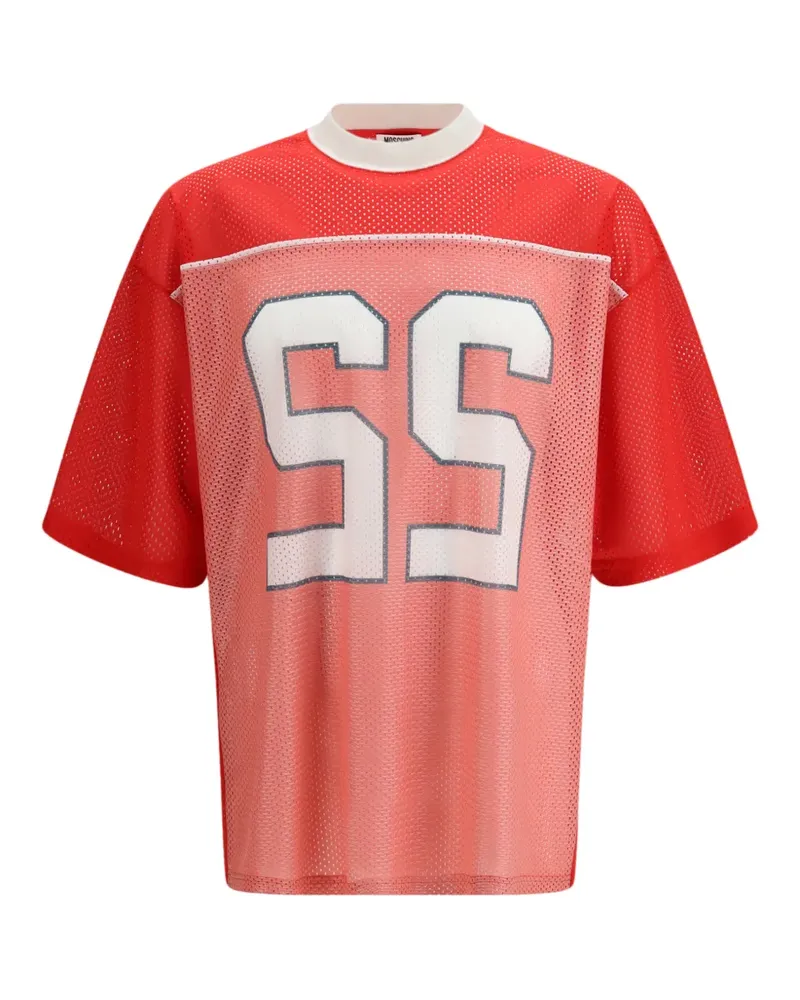 Moschino number-appliqué T-shirt - Rot Rot