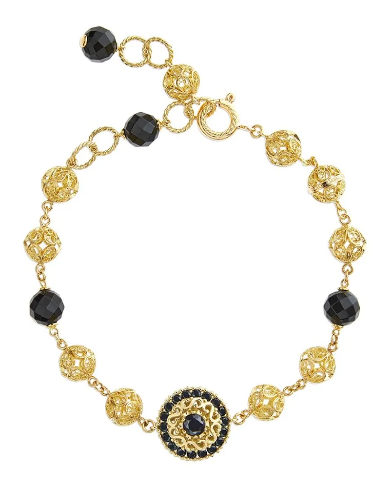 Dolce & Gabbana 18kt Sicily Gelbgoldarmband mit Jade und Saphir Gold
