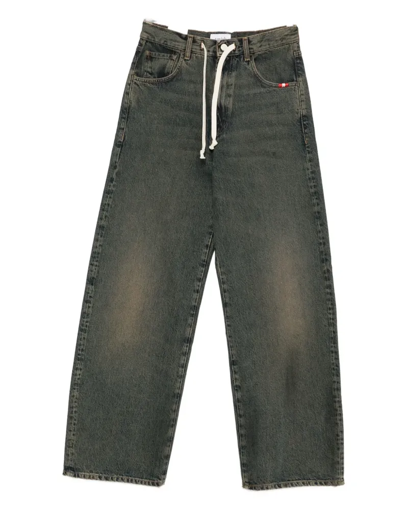 Amish Jeans mit Kordelzug - Grün Grün